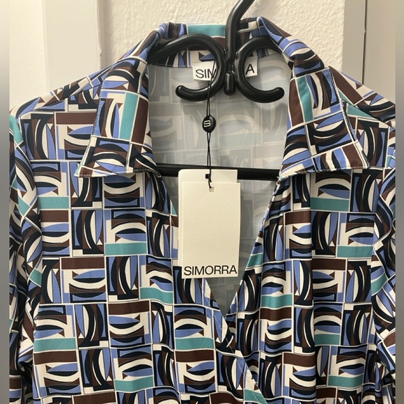 Simorra dress geometric pattern European brand - Picture 3 of 5